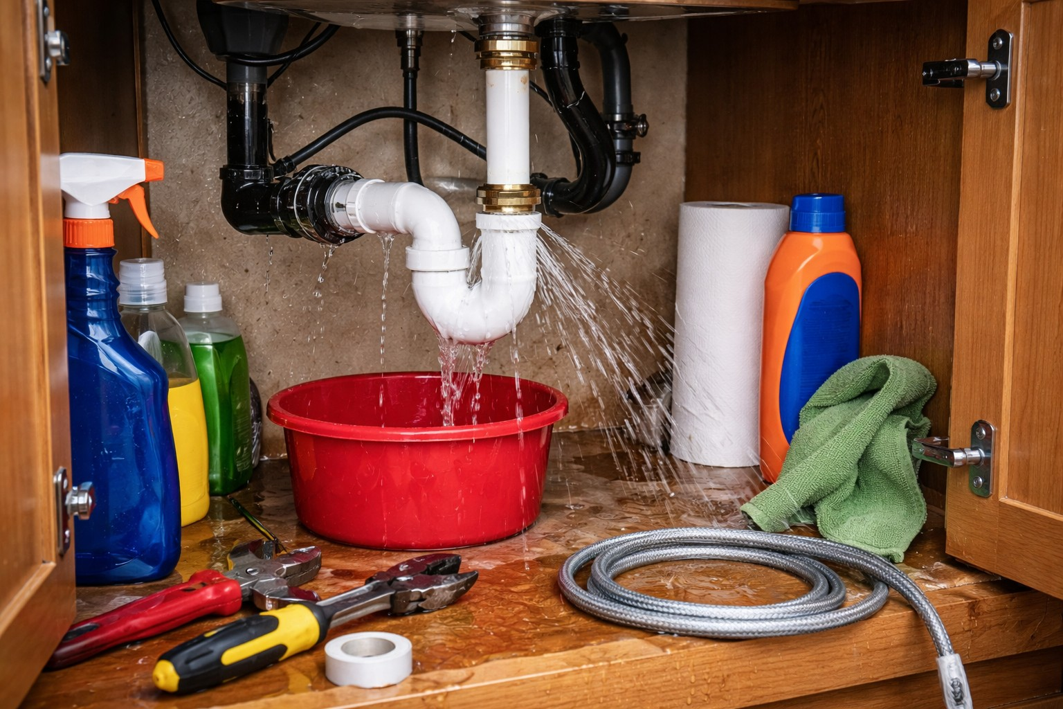 Plumbing parts and pipe problem needing repair