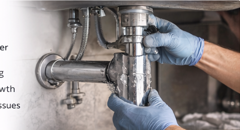 Under sink plumbing and fixture leak inspection
